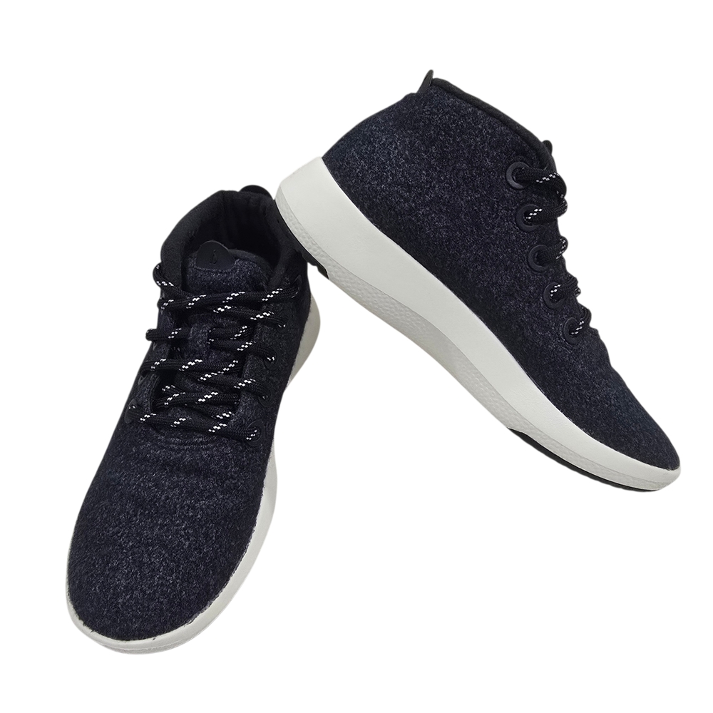 Allbirds Merino Wool Runner Up Mizzles Black High Top Sneakers Women's Size 8